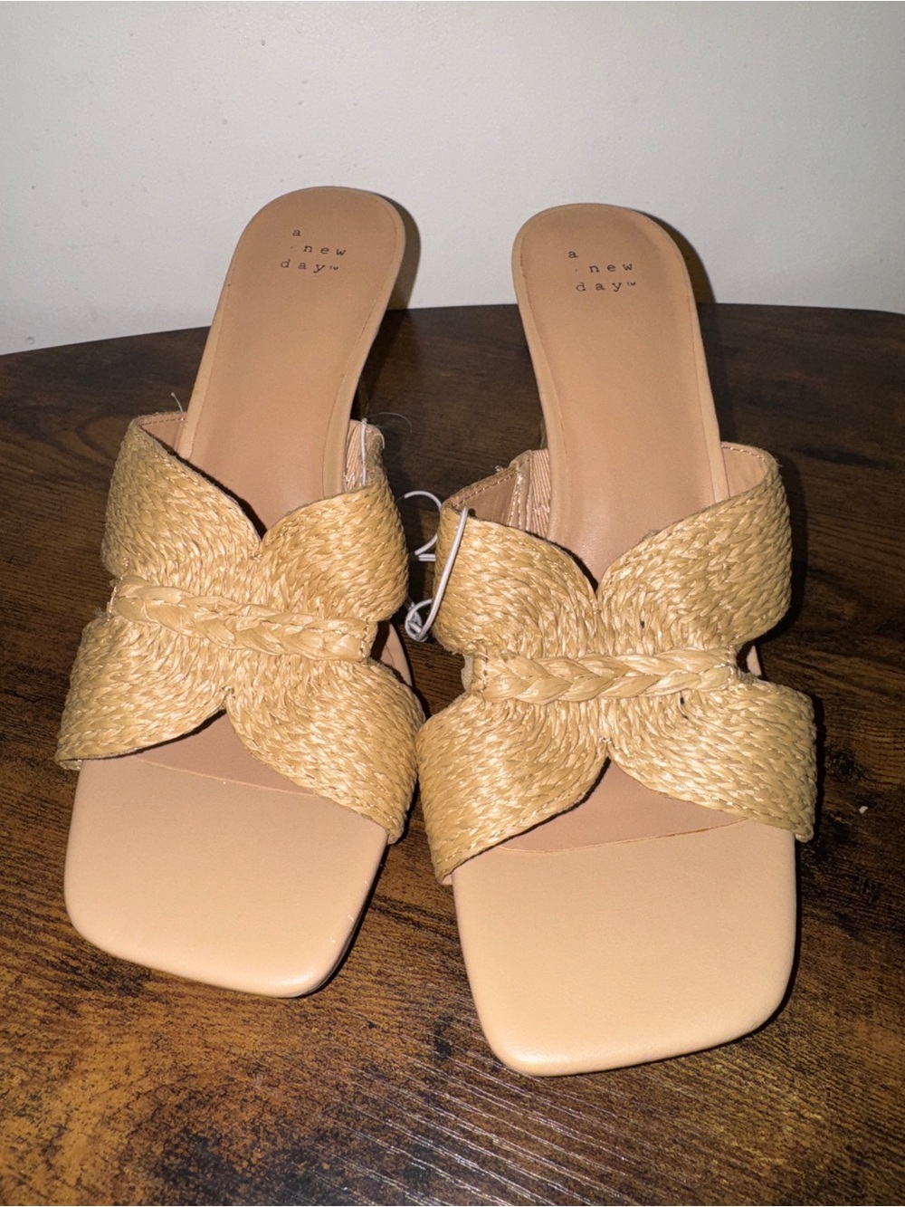 A New Day Women's Woven Slide Sandals sz10